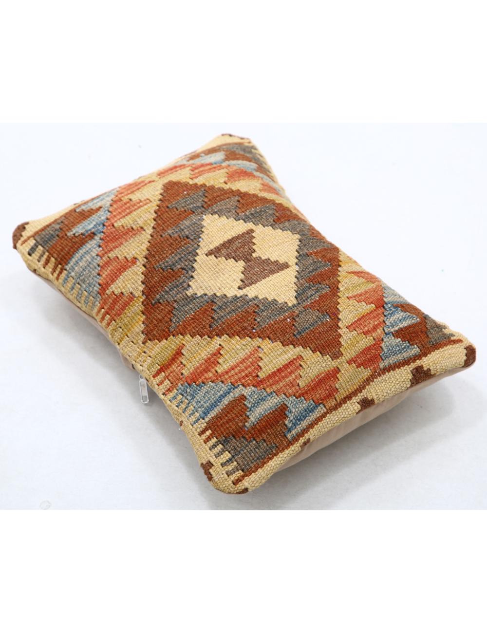 Hand Woven Tribal Multi Color Geometric Wool Pillow - 1'0'' x 1'5'' Arteverk Arteverk Rugs