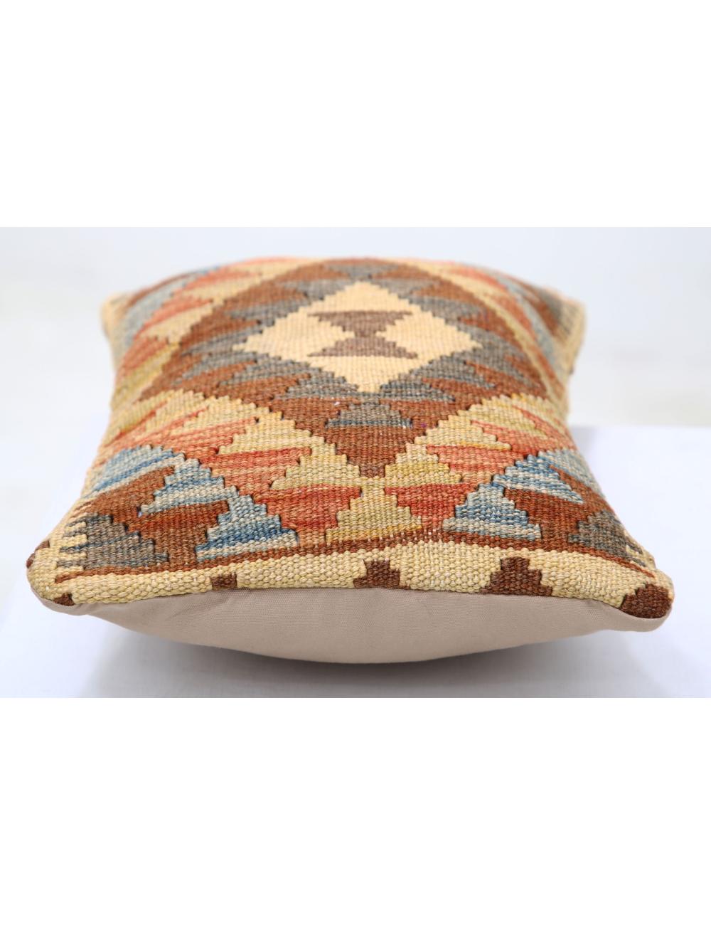 Hand Woven Tribal Multi Color Geometric Wool Pillow - 1'0'' x 1'5'' Arteverk Arteverk Rugs