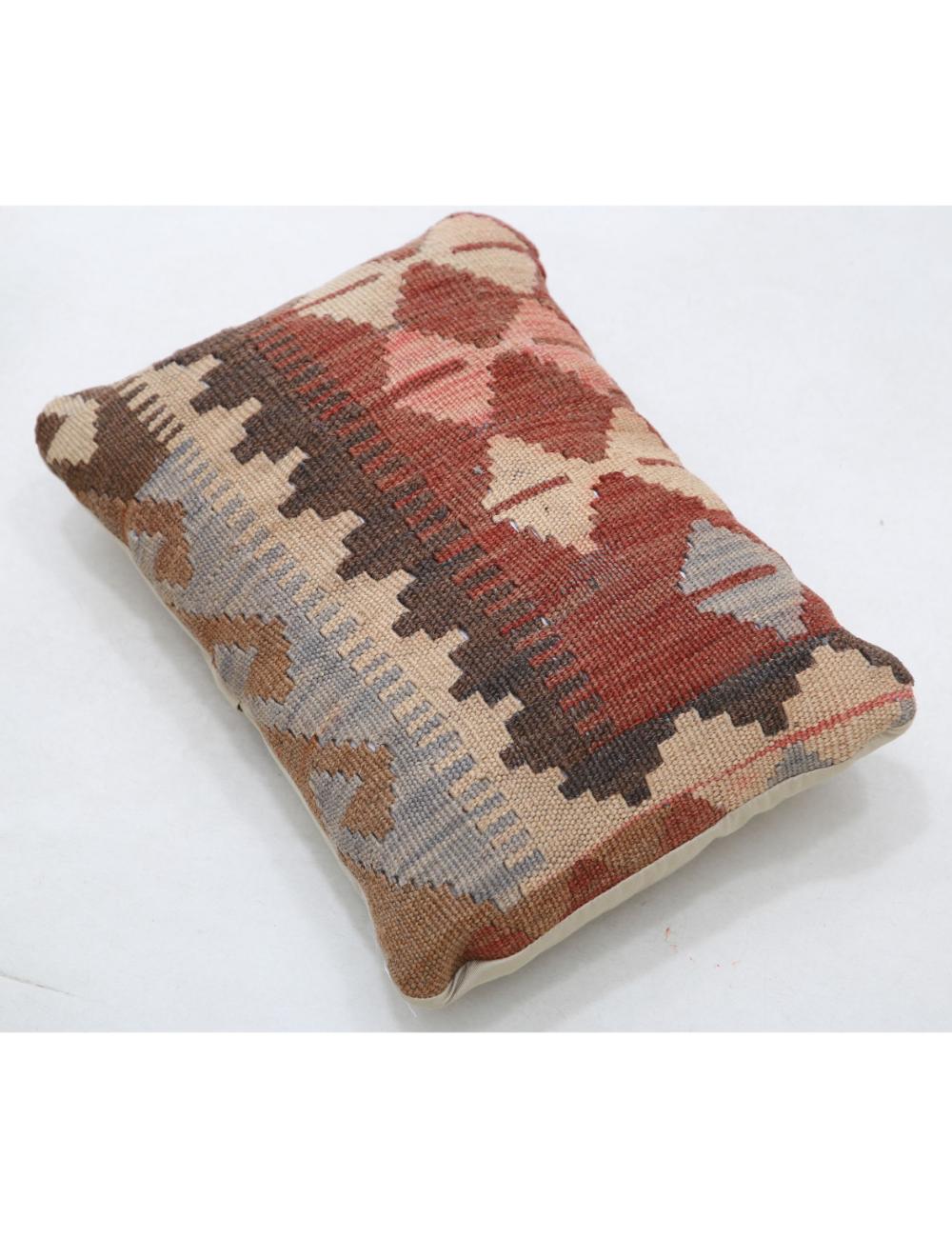 Hand Woven Tribal Multi Color Geometric Wool Pillow - 1'0'' x 1'5'' Arteverk Arteverk Rugs