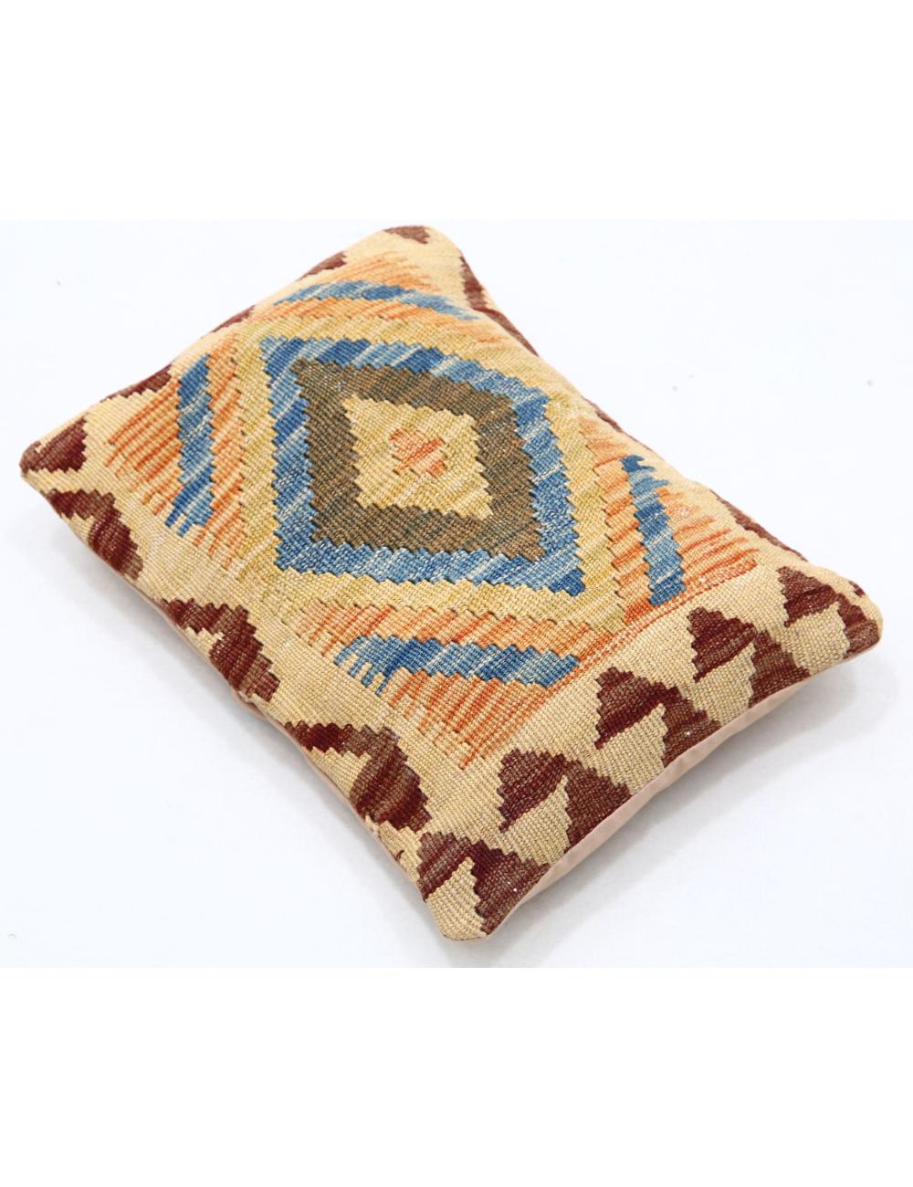 Hand Woven Tribal Multi Color Geometric Wool Pillow - 1'0'' x 1'5'' Arteverk Arteverk Rugs