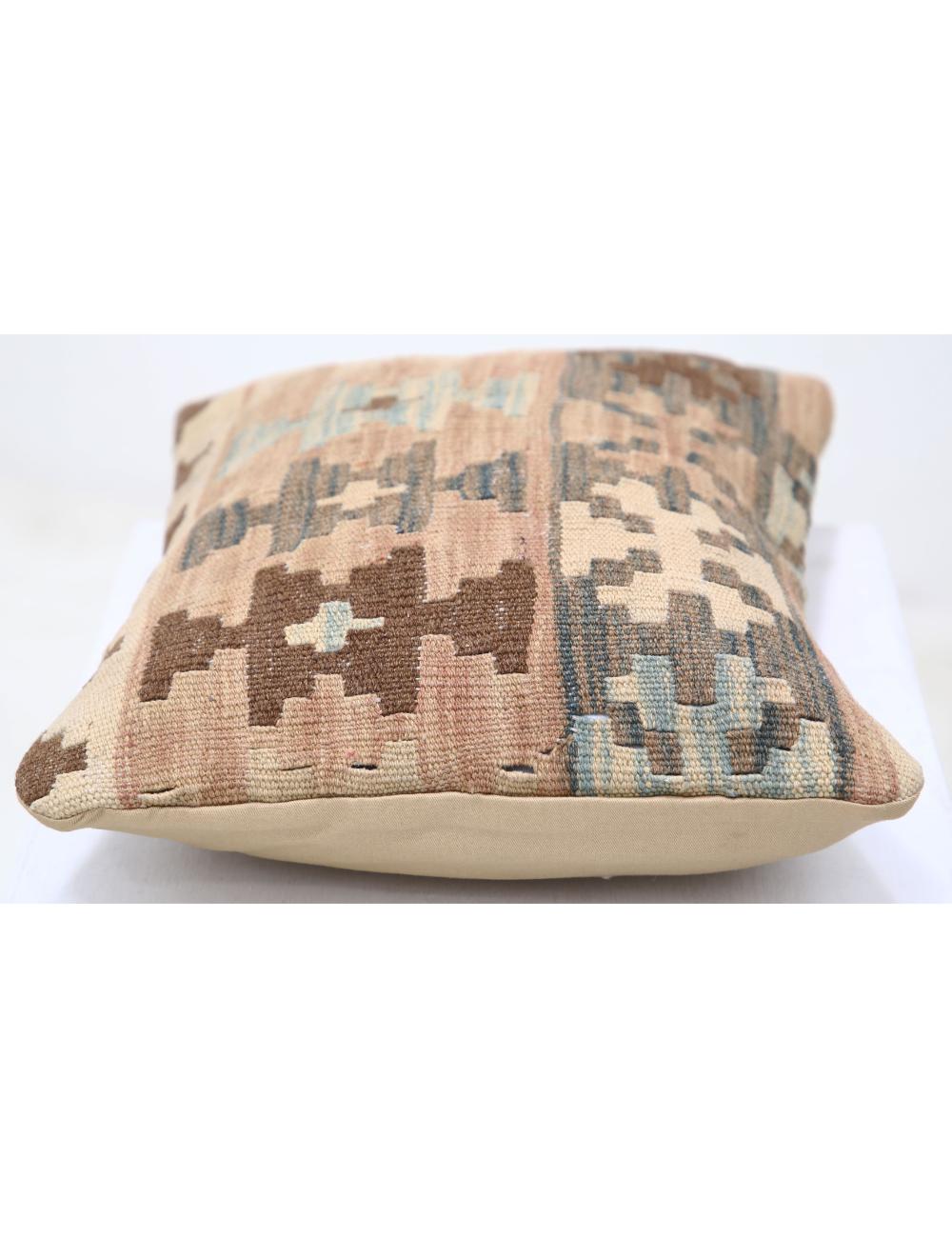 Hand Woven Tribal Multi Color Geometric Wool Pillow - 1'0'' x 1'5'' Arteverk Arteverk Rugs