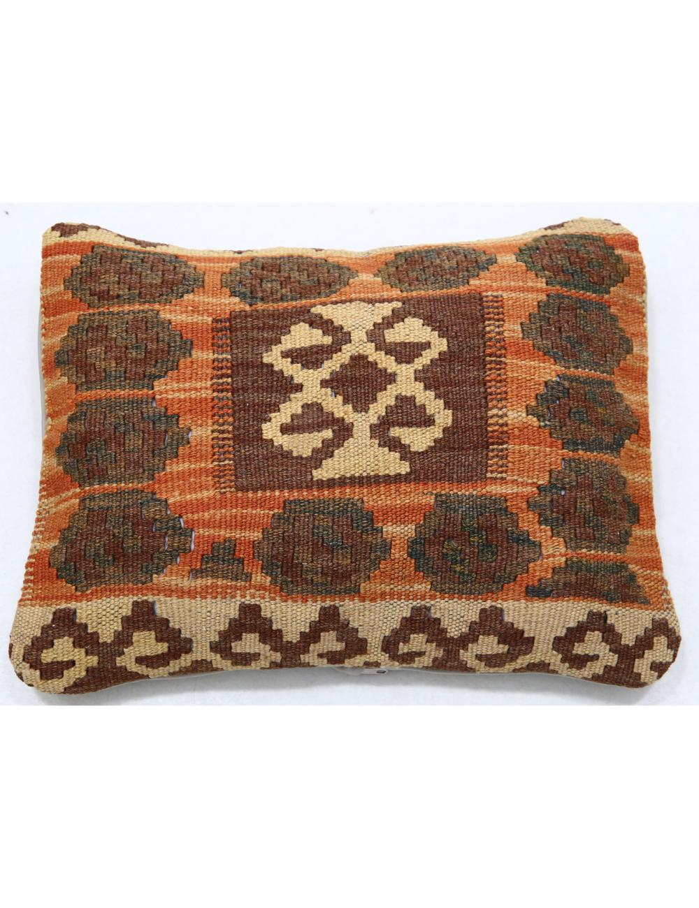 Hand Woven Tribal Multi Color Geometric Wool Pillow - 1'0'' x 1'5'' Arteverk Arteverk Rugs