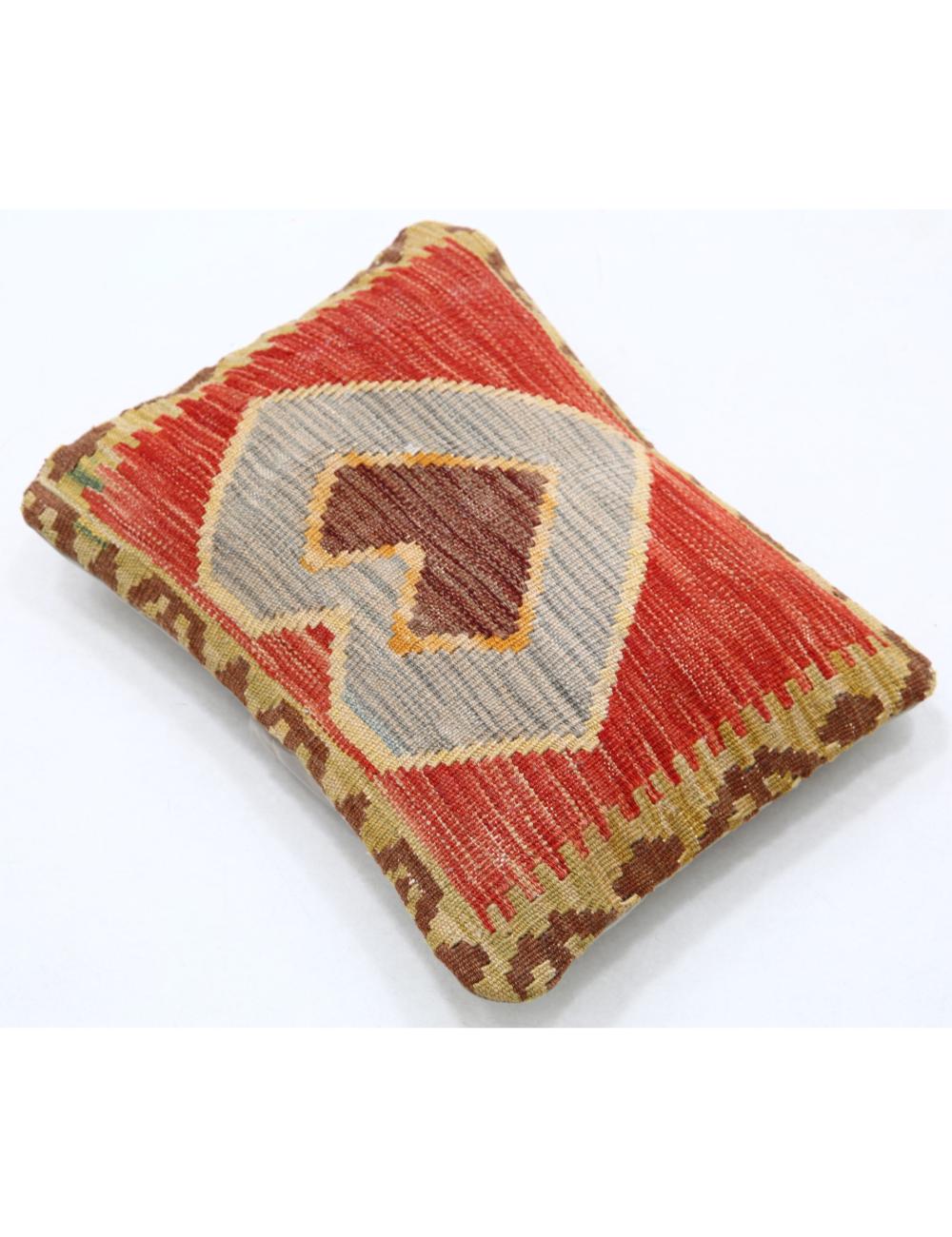 Hand Woven Tribal Multi Color Geometric Wool Pillow - 1'0'' x 1'5'' Arteverk Arteverk Rugs