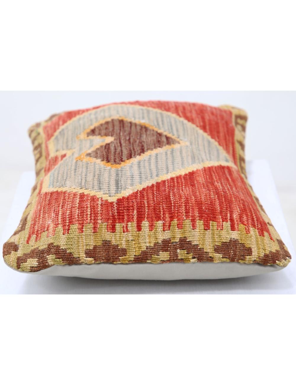 Hand Woven Tribal Multi Color Geometric Wool Pillow - 1'0'' x 1'5'' Arteverk Arteverk Rugs