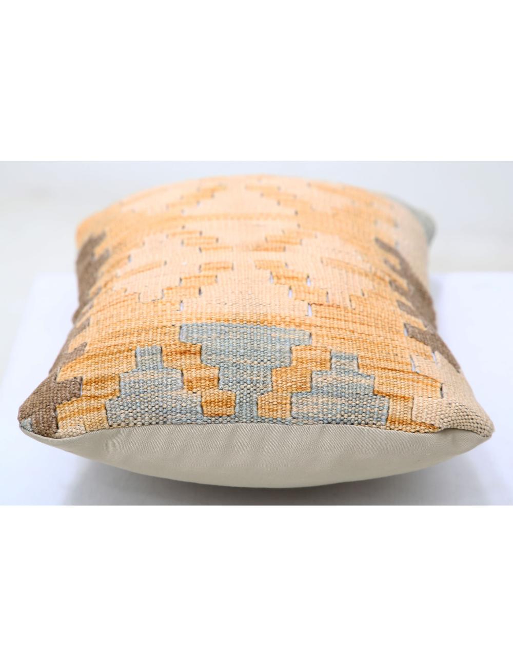 Hand Woven Tribal Multi Color Geometric Wool Pillow - 1'0'' x 1'5'' Arteverk Arteverk Rugs