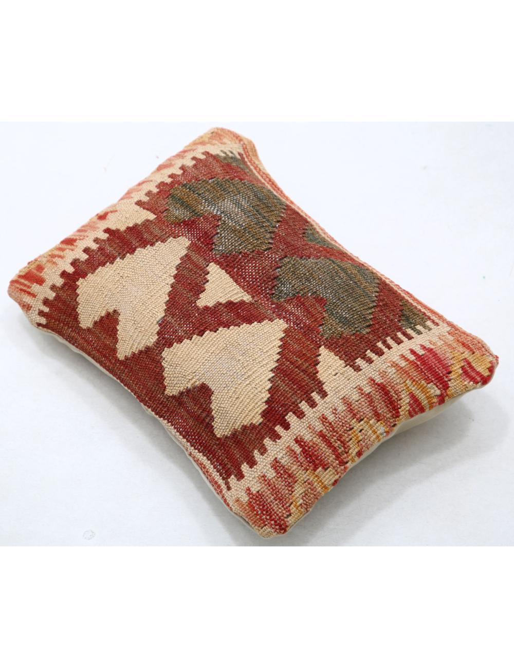 Hand Woven Tribal Multi Color Geometric Wool Pillow - 1'0'' x 1'5'' Arteverk Arteverk Rugs