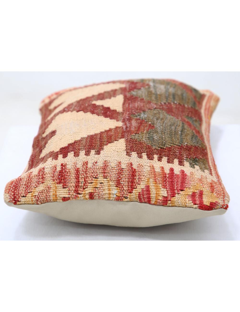 Hand Woven Tribal Multi Color Geometric Wool Pillow - 1'0'' x 1'5'' Arteverk Arteverk Rugs