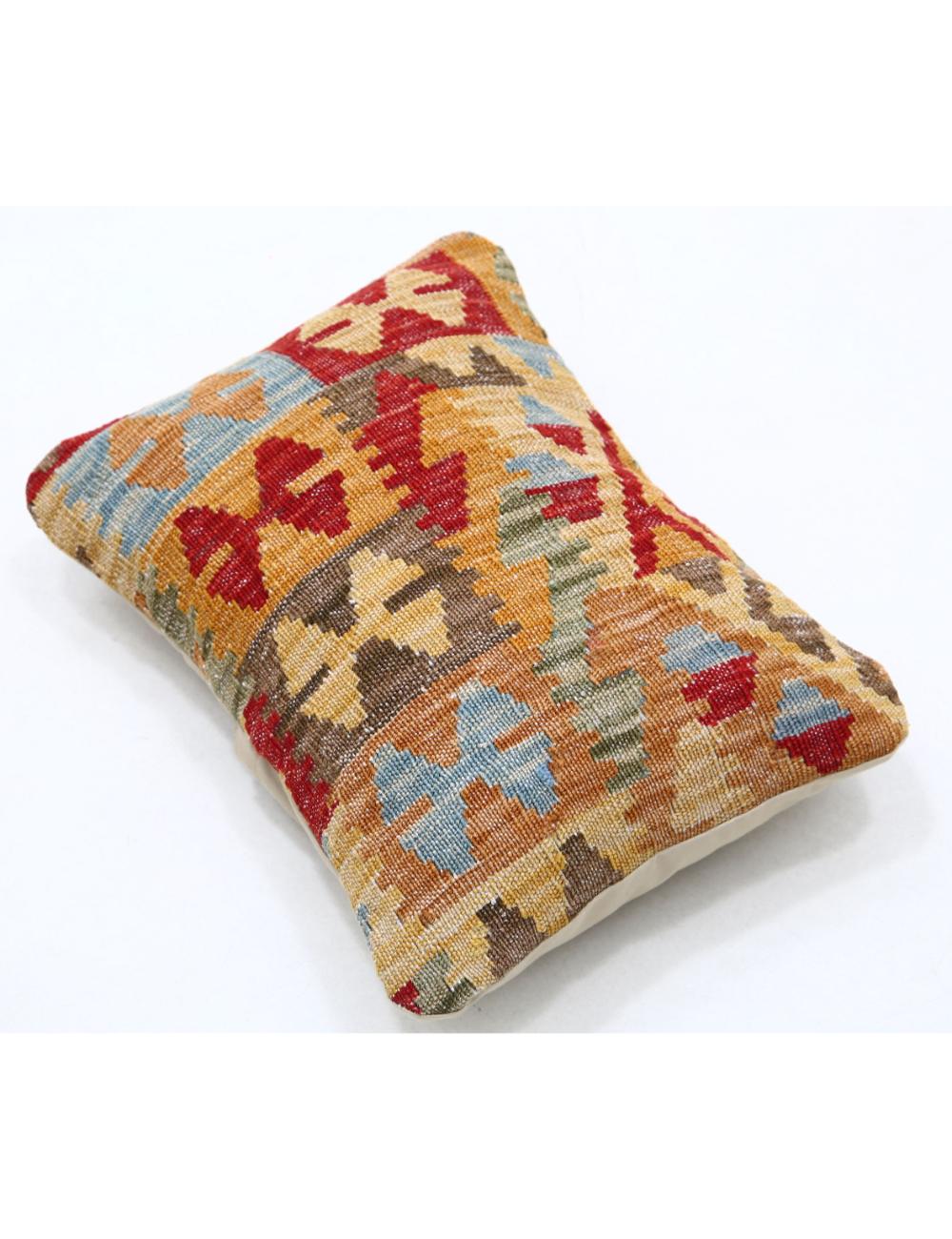 Hand Woven Tribal Multi Color Geometric Wool Pillow - 1'0'' x 1'5'' Arteverk Arteverk Rugs