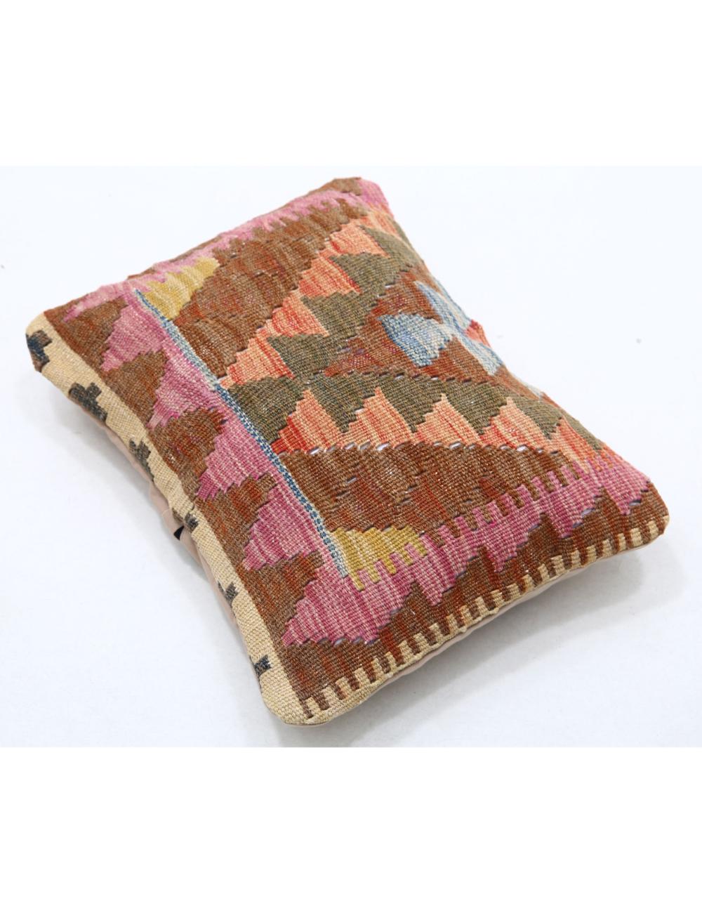 Hand Woven Tribal Multi Color Geometric Wool Pillow - 1'0'' x 1'5'' Arteverk Arteverk Rugs