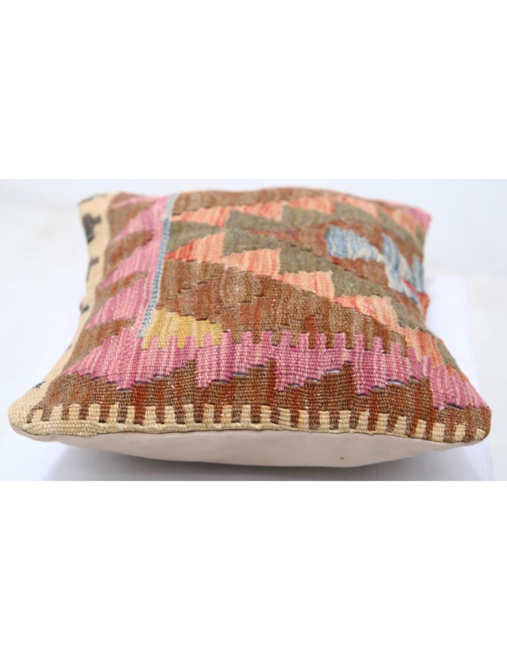 Hand Woven Tribal Multi Color Geometric Wool Pillow - 1'0'' x 1'5'' Arteverk Arteverk Rugs