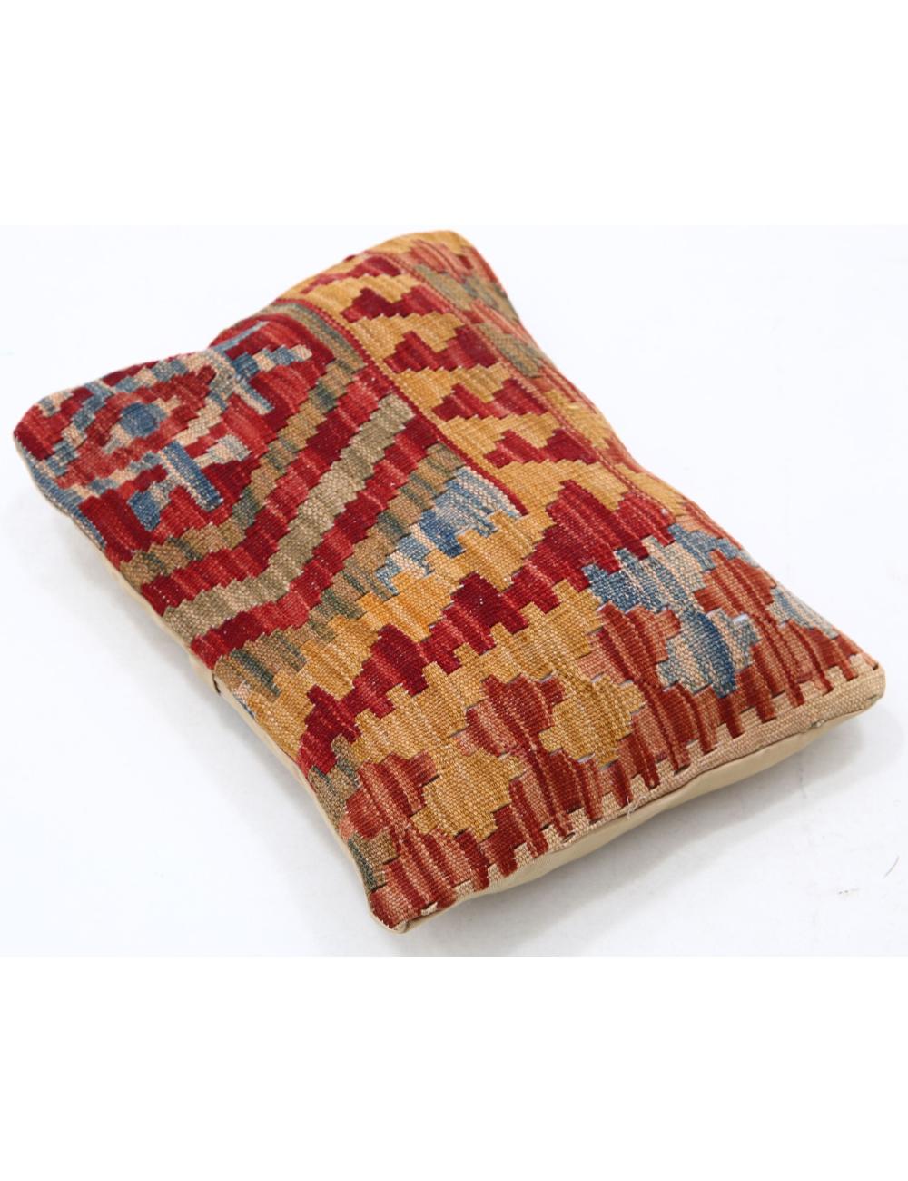 Hand Woven Tribal Multi Color Geometric Wool Pillow - 1'0'' x 1'5'' Arteverk Arteverk Rugs