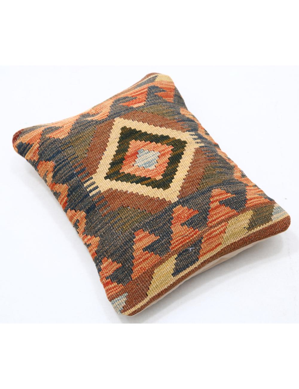 Hand Woven Tribal Multi Color Geometric Wool Pillow - 1'0'' x 1'5'' Arteverk Arteverk Rugs