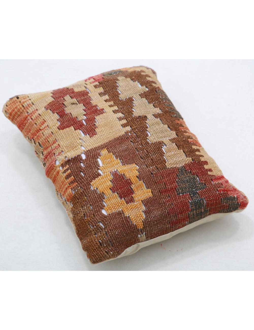 Hand Woven Tribal Multi Color Geometric Wool Pillow - 1'0'' x 1'5'' Arteverk Arteverk Rugs