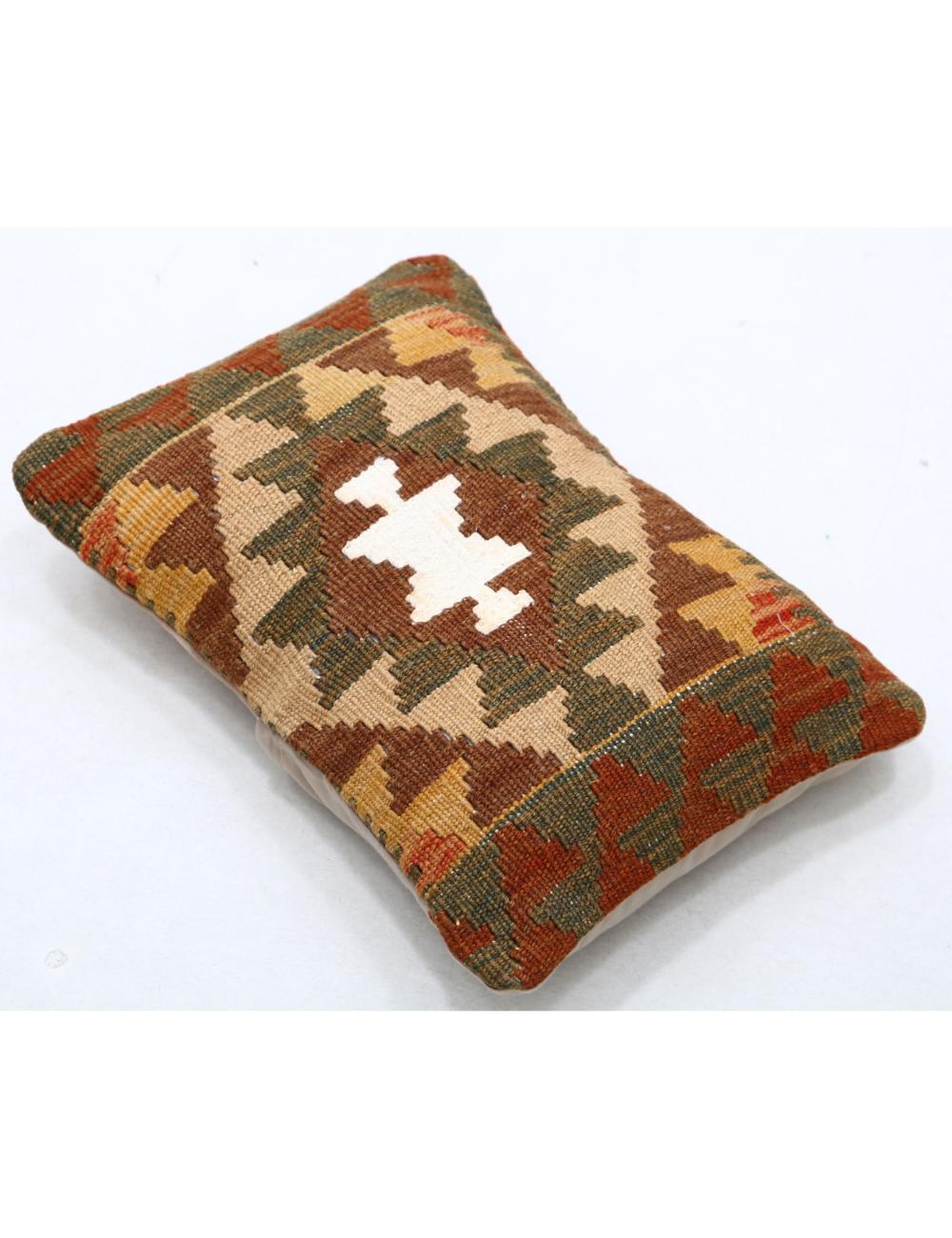 Hand Woven Tribal Multi Color Geometric Wool Pillow - 1'0'' x 1'5'' Arteverk Arteverk Rugs