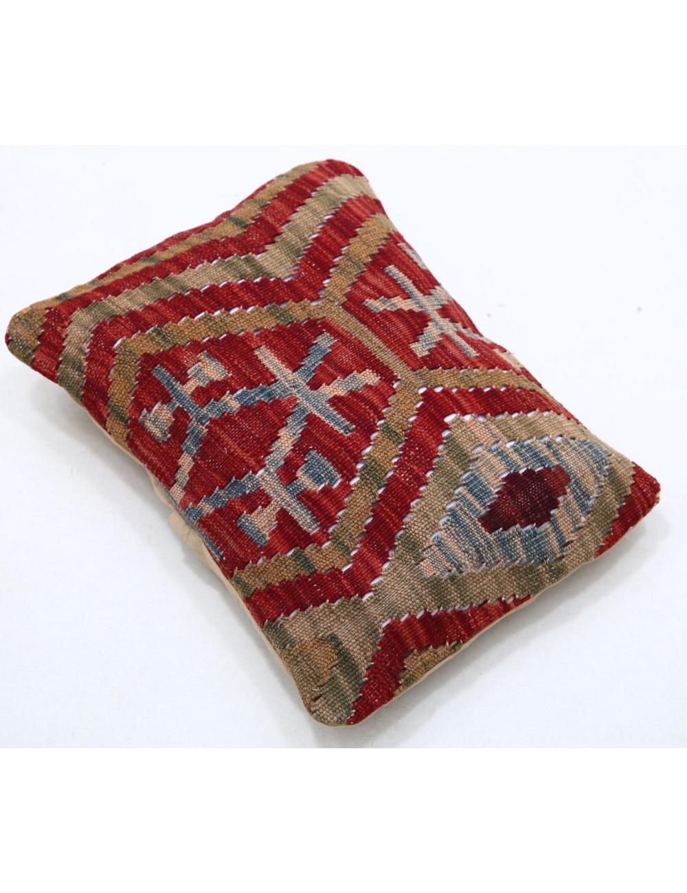 Hand Woven Tribal Multi Color Geometric Wool Pillow - 1'0'' x 1'5'' Arteverk Arteverk Rugs