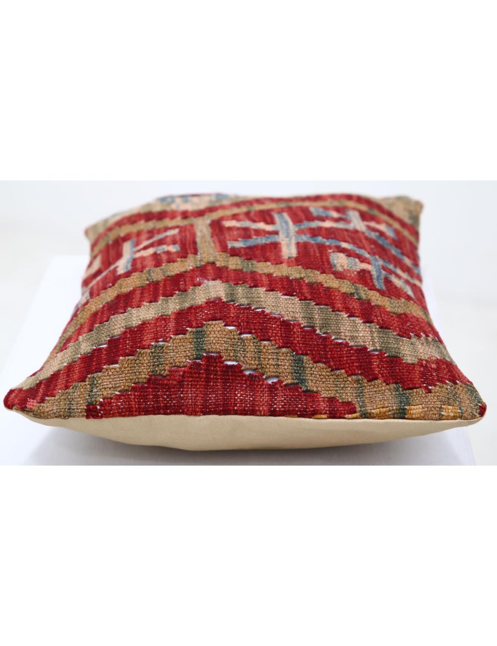 Hand Woven Tribal Multi Color Geometric Wool Pillow - 1'0'' x 1'5'' Arteverk Arteverk Rugs