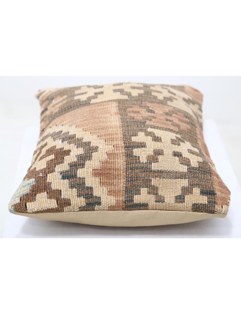 Hand Woven Tribal Multi Color Geometric Wool Pillow - 1'0'' x 1'5'' Arteverk Arteverk Rugs