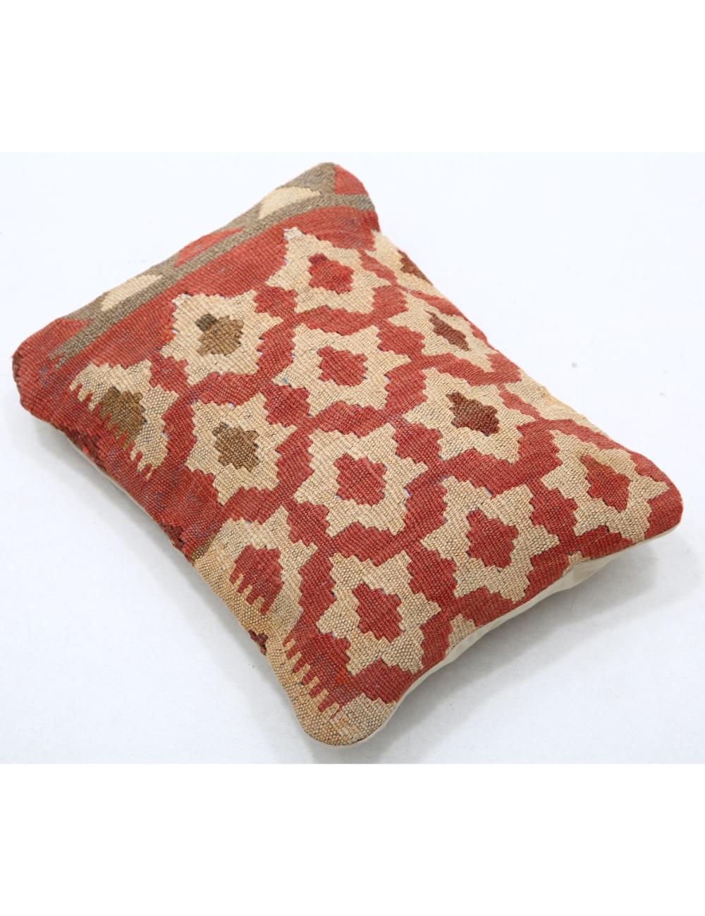 Hand Woven Tribal Multi Color Geometric Wool Pillow - 1'0'' x 1'5'' Arteverk Arteverk Rugs