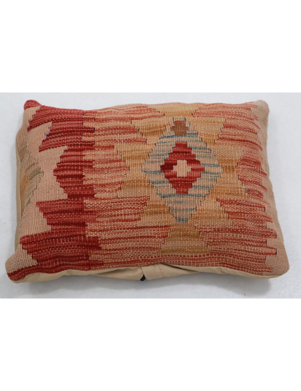 Hand Woven Tribal Multi Color Geometric Wool Pillow - 1&#39;0&#39;&#39; x 1&#39;5&#39;&#39; Arteverk Arteverk Rugs