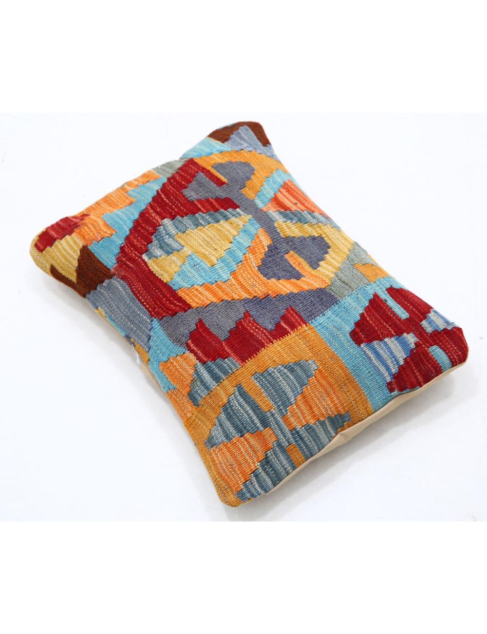 Hand Woven Tribal Multi Color Geometric Wool Pillow - 1'0'' x 1'5'' Arteverk Arteverk Rugs