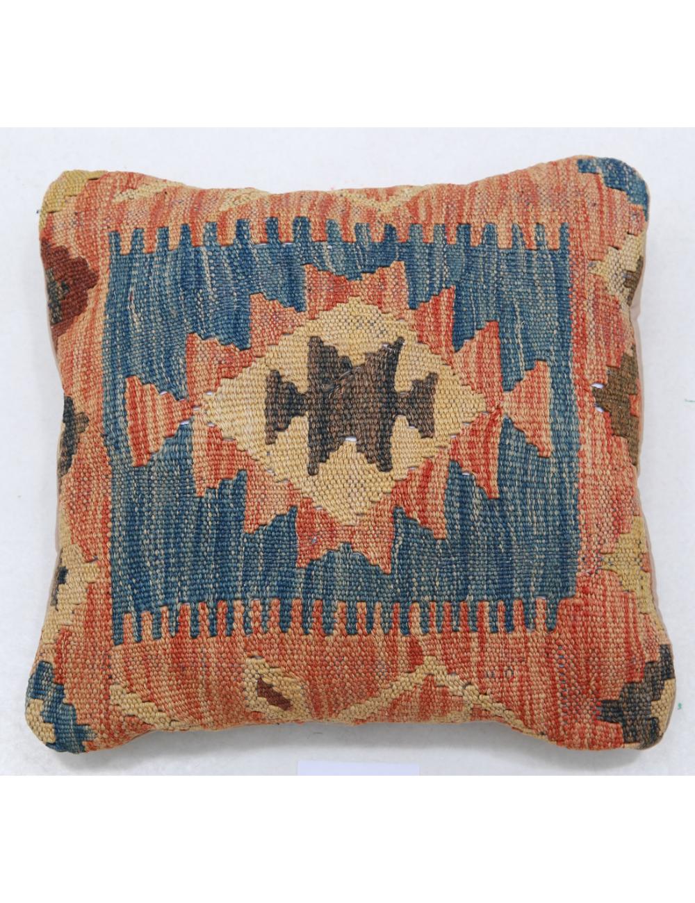 Hand Woven Tribal Multi Color Geometric Wool Pillow - 1&#39;5&#39;&#39; x 1&#39;5&#39;&#39; Arteverk Arteverk Rugs