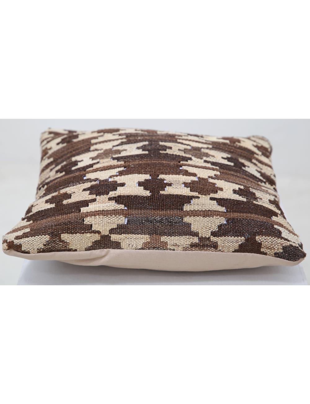 Hand Woven Tribal Multi Color Geometric Wool Pillow - 1'5'' x 1'5'' Arteverk Arteverk Rugs