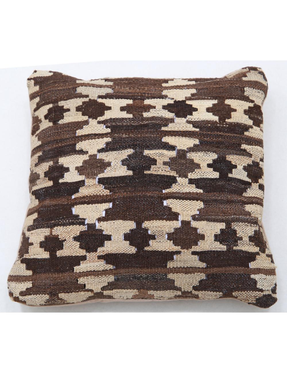 Hand Woven Tribal Multi Color Geometric Wool Pillow - 1&#39;5&#39;&#39; x 1&#39;5&#39;&#39; Arteverk Arteverk Rugs