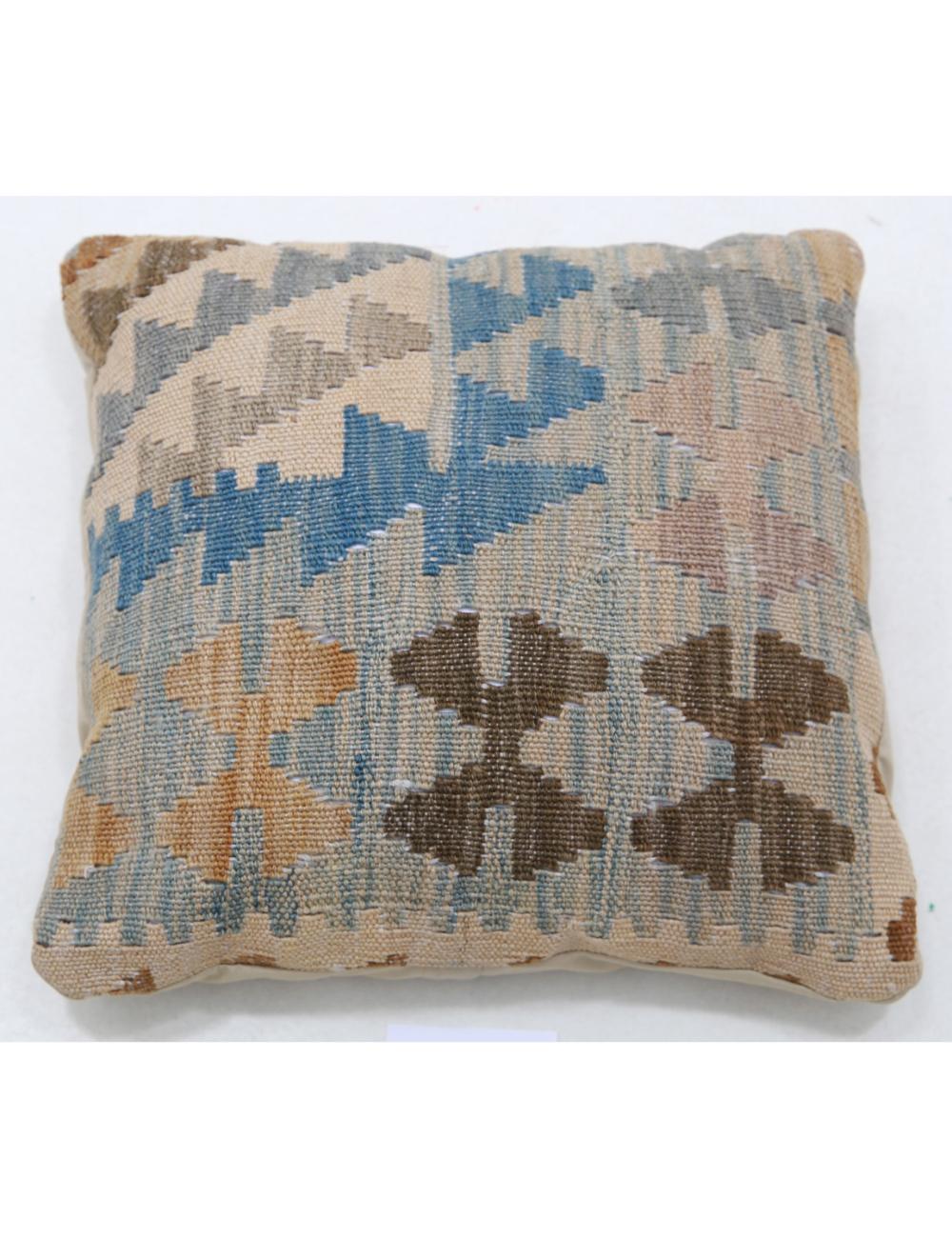 Hand Woven Tribal Multi Color Geometric Wool Pillow - 1&#39;5&#39;&#39; x 1&#39;5&#39;&#39; Arteverk Arteverk Rugs