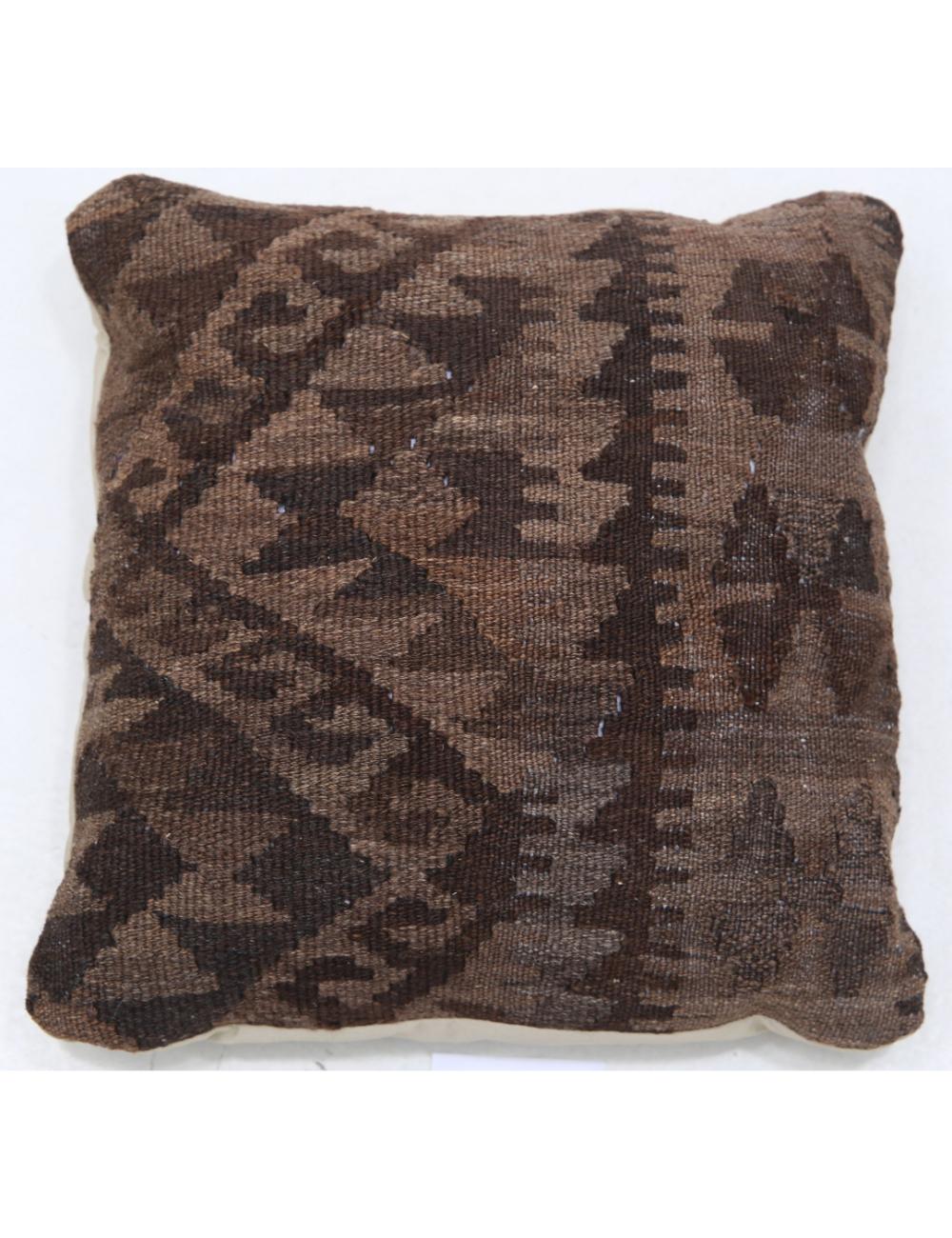 Hand Woven Tribal Multi Color Geometric Wool Pillow - 1'5'' x 1'5'' Arteverk Arteverk Rugs