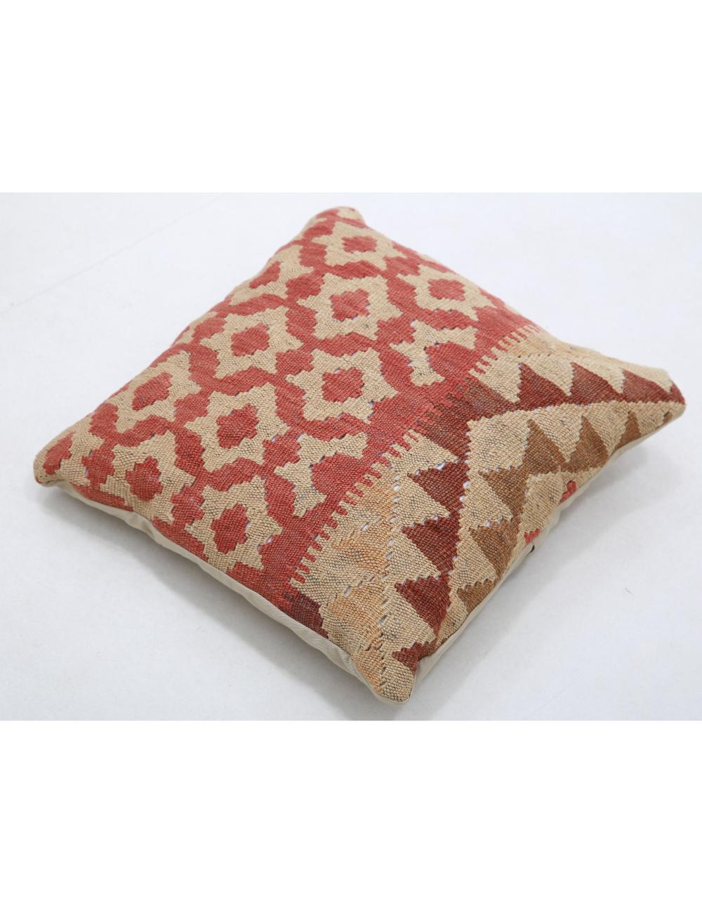 Hand Woven Tribal Multi Color Geometric Wool Pillow - 1'5'' x 1'5'' Arteverk Arteverk Rugs