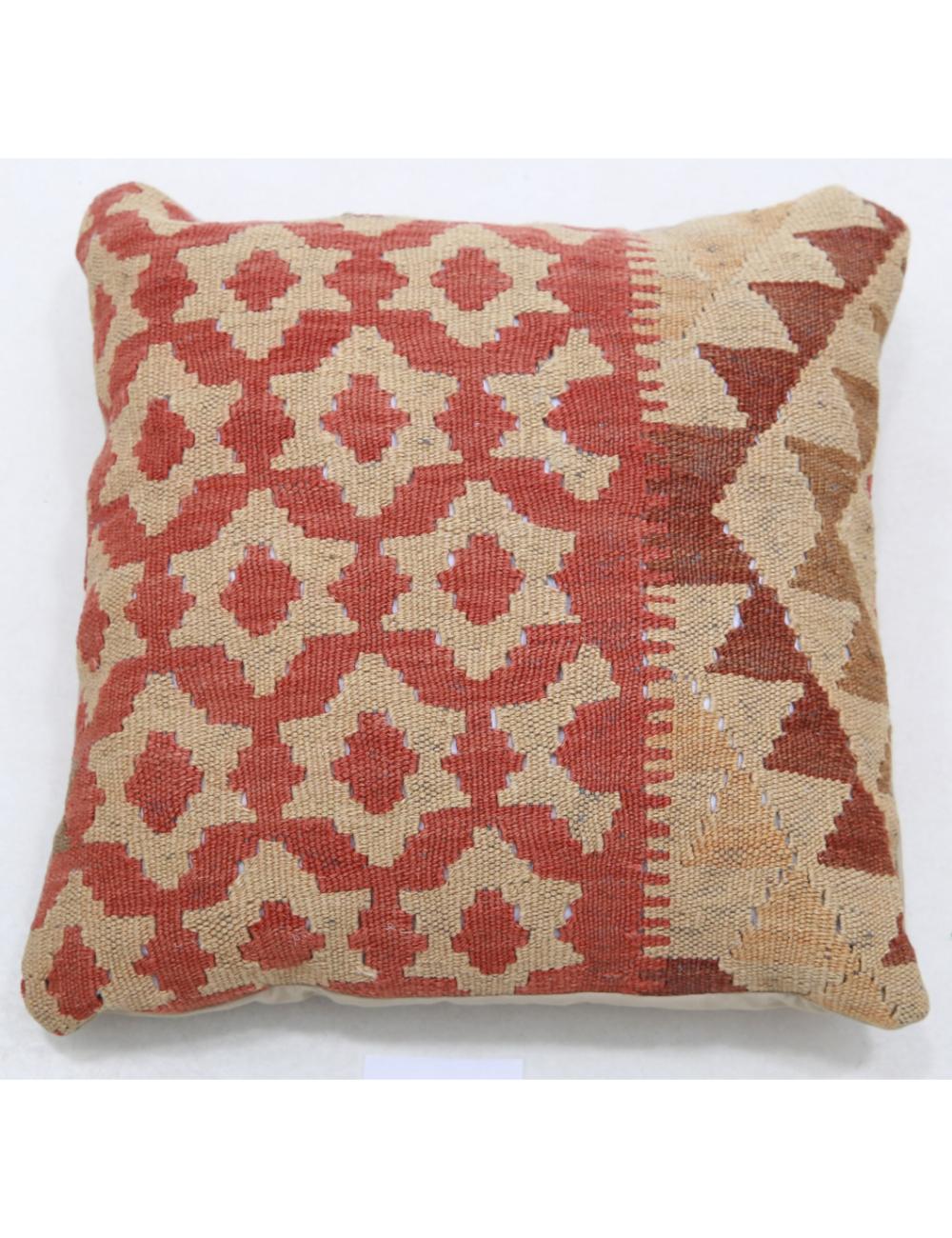 Hand Woven Tribal Multi Color Geometric Wool Pillow - 1&#39;5&#39;&#39; x 1&#39;5&#39;&#39; Arteverk Arteverk Rugs