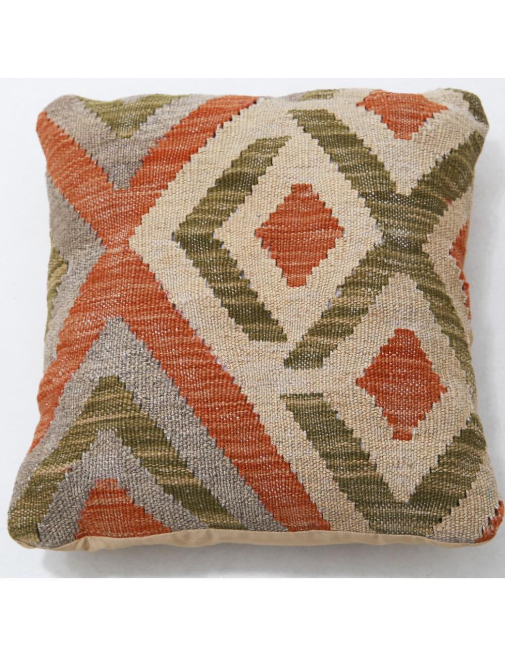 Hand Woven Tribal Multi Color Geometric Wool Pillow - 1'5'' x 1'5'' Arteverk Arteverk Rugs