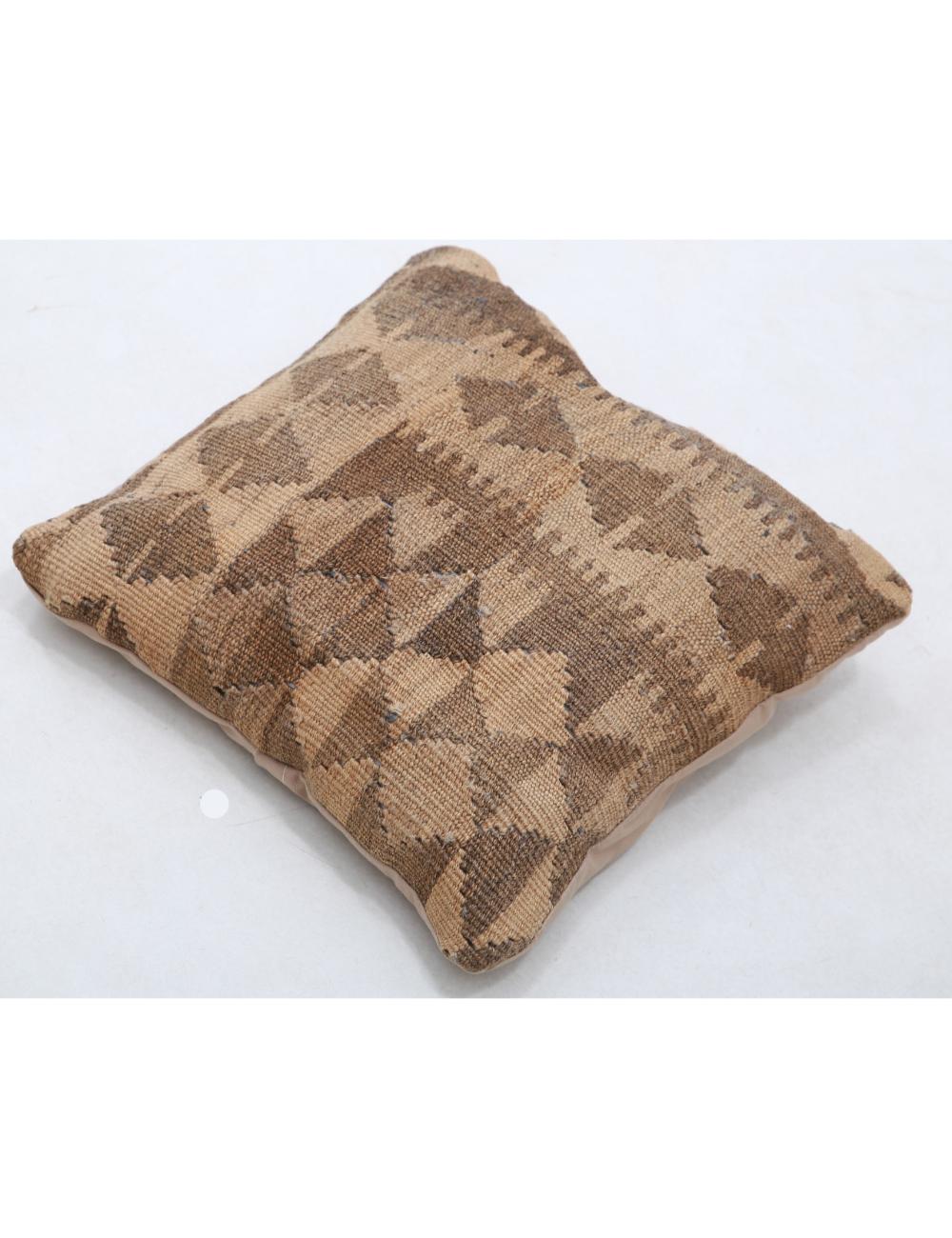 Hand Woven Tribal Multi Color Geometric Wool Pillow - 1'5'' x 1'5'' Arteverk Arteverk Rugs