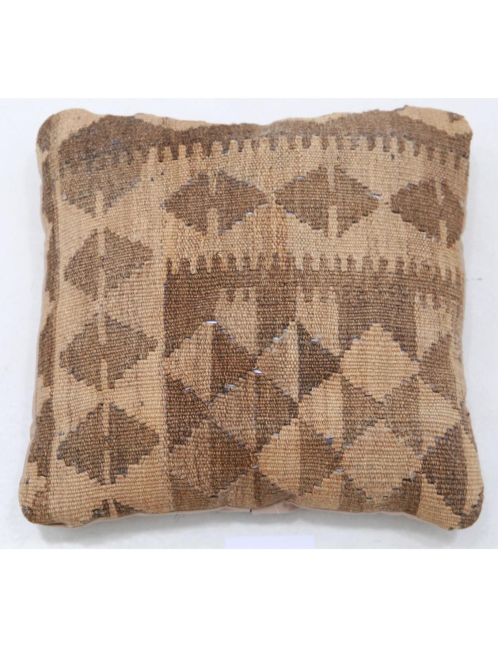 Hand Woven Tribal Multi Color Geometric Wool Pillow - 1&#39;5&#39;&#39; x 1&#39;5&#39;&#39; Arteverk Arteverk Rugs