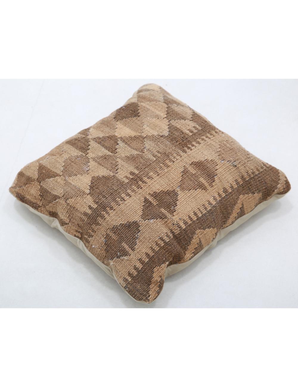 Hand Woven Tribal Multi Color Geometric Wool Pillow - 1'5'' x 1'5'' Arteverk Arteverk Rugs