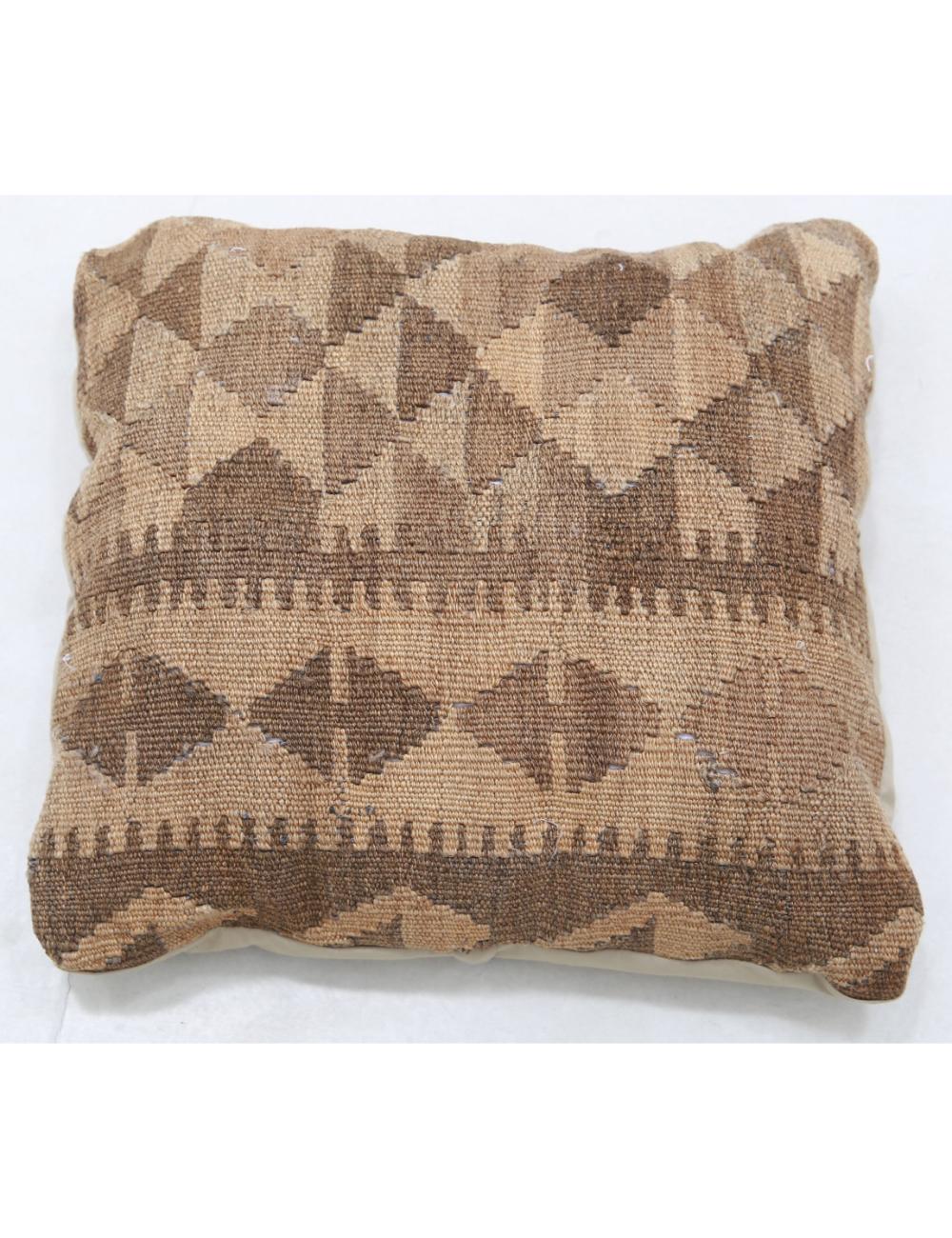 Hand Woven Tribal Multi Color Geometric Wool Pillow - 1&#39;5&#39;&#39; x 1&#39;5&#39;&#39; Arteverk Arteverk Rugs