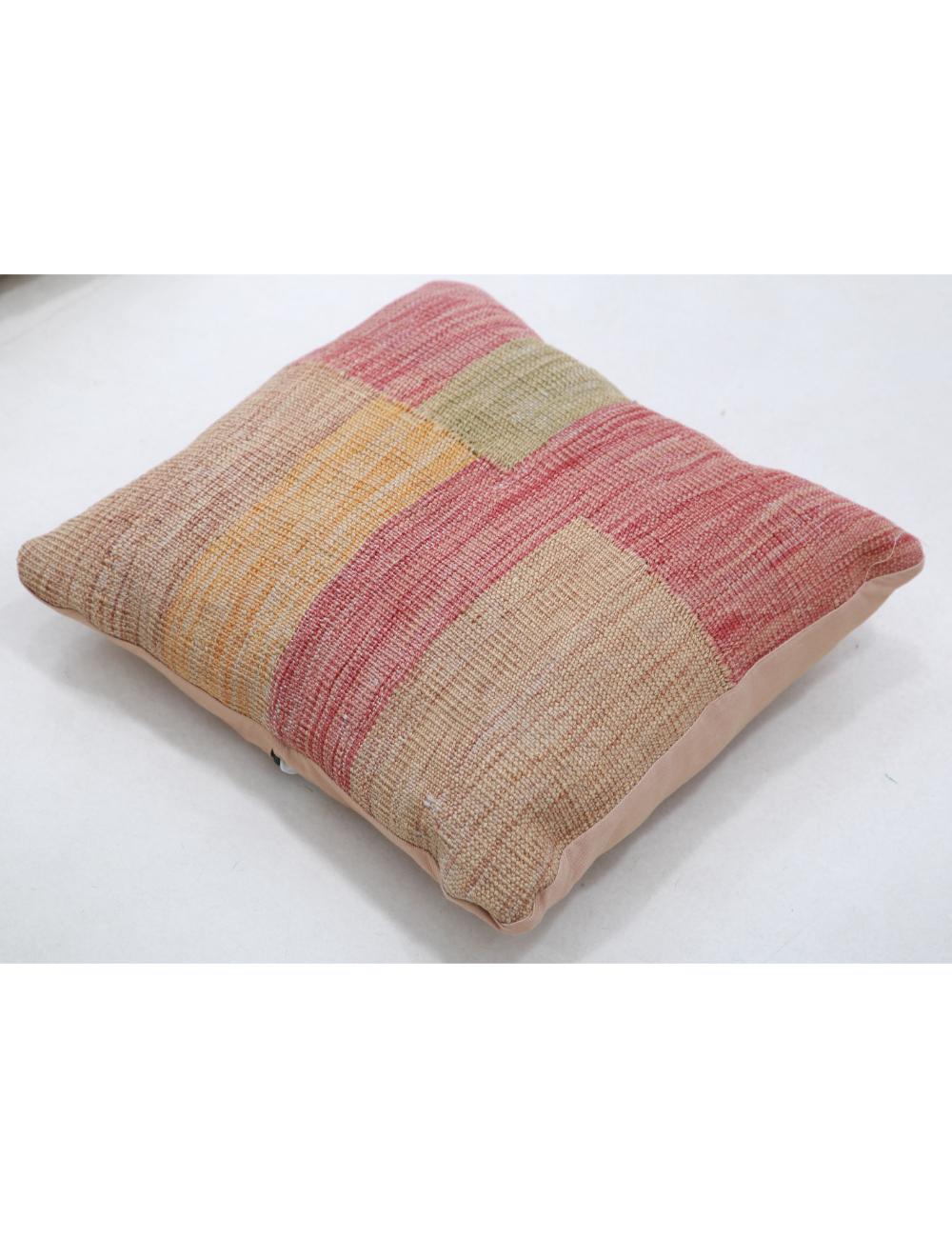 Hand Woven Tribal Multi Color Geometric Wool Pillow - 1'5'' x 1'5'' Arteverk Arteverk Rugs