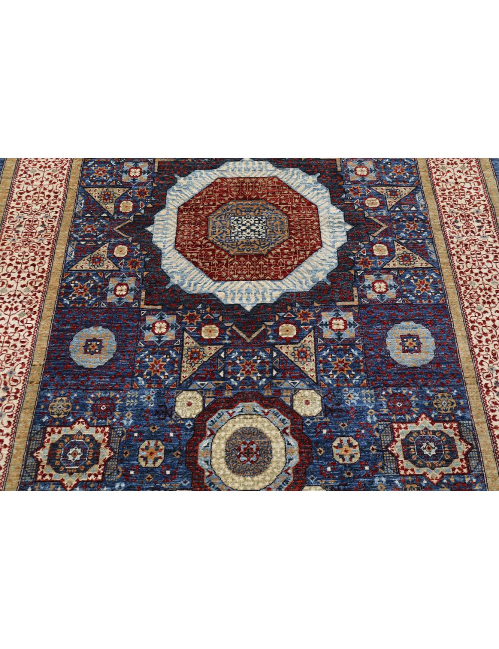 Hand Knotted Fine Mamluk Wool Rug - 4'11'' x 6'11'' Arteverk Arteverk Rugs