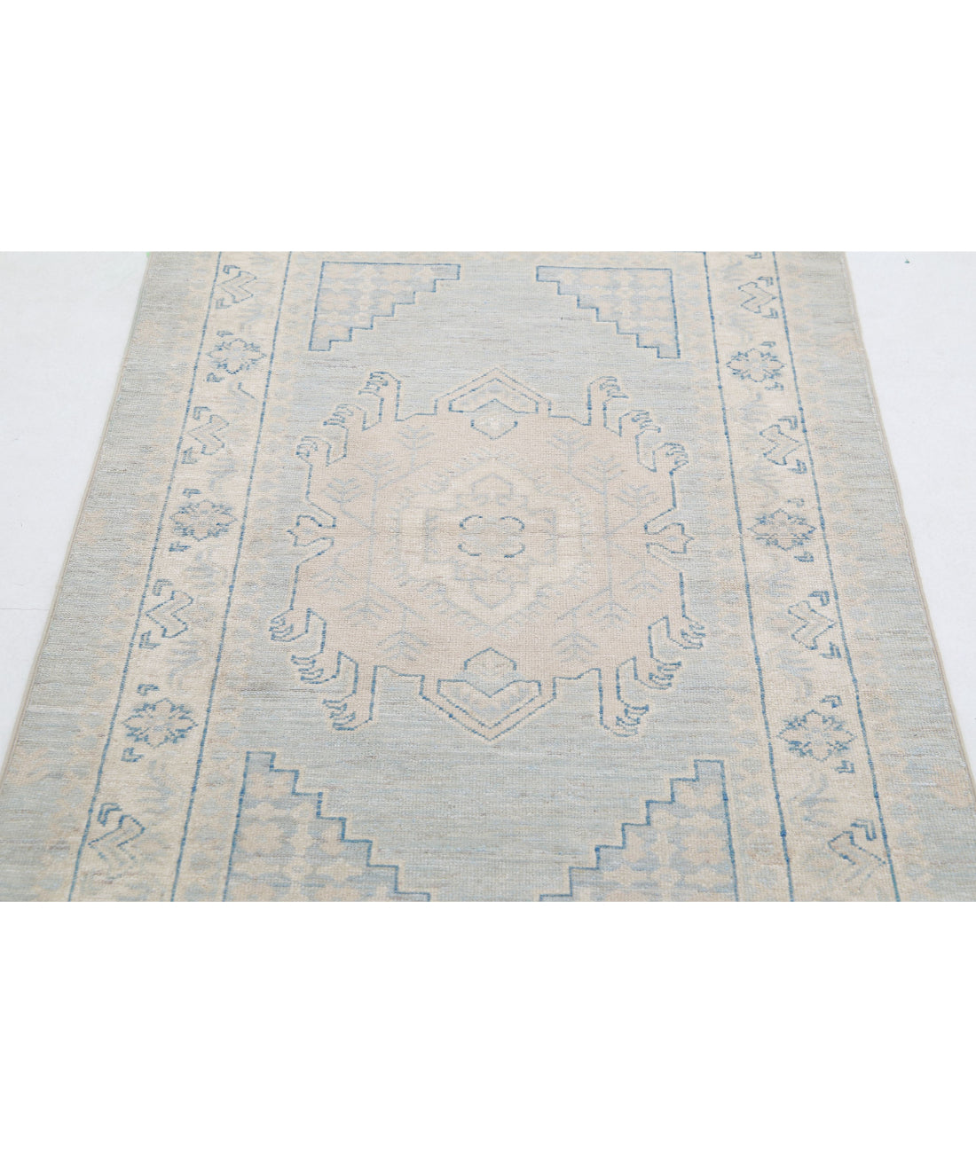 Hand Knotted Serenity Wool Rug - 3'0'' x 4'8'' 3'0'' x 4'8'' (90 X 140) / Blue / Ivory