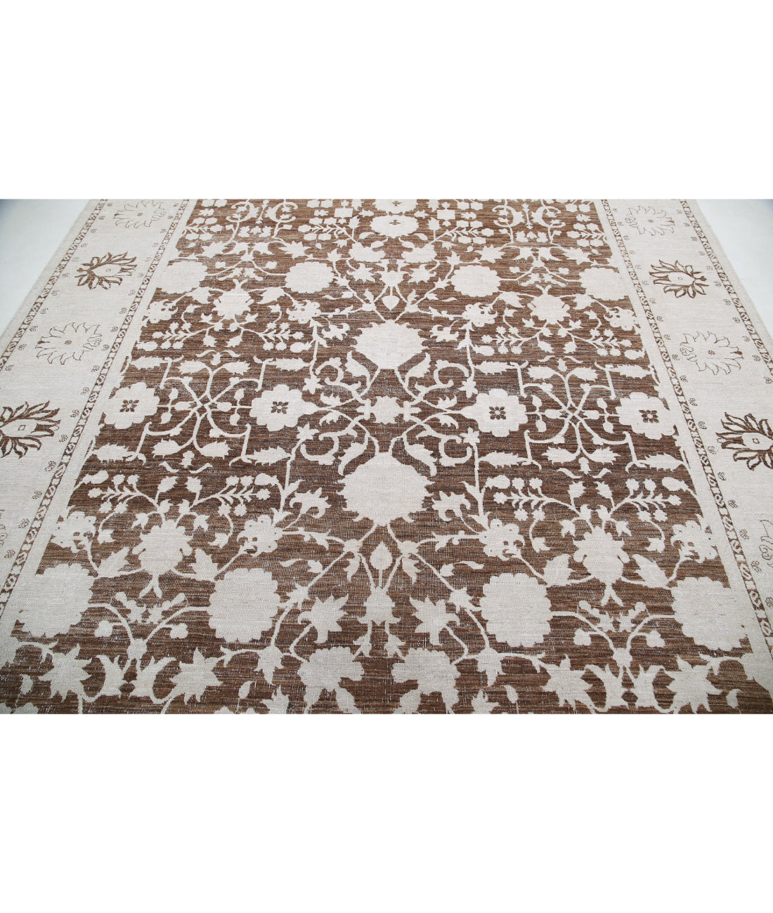 Hand Knotted Serenity Wool Rug - 8'11'' x 11'8'' 8'11'' x 11'8'' (268 X 350) / Brown / Ivory