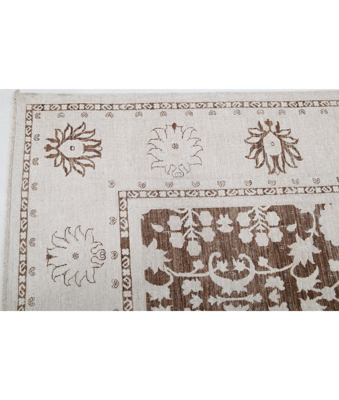 Hand Knotted Serenity Wool Rug - 8'11'' x 11'8'' 8'11'' x 11'8'' (268 X 350) / Brown / Ivory