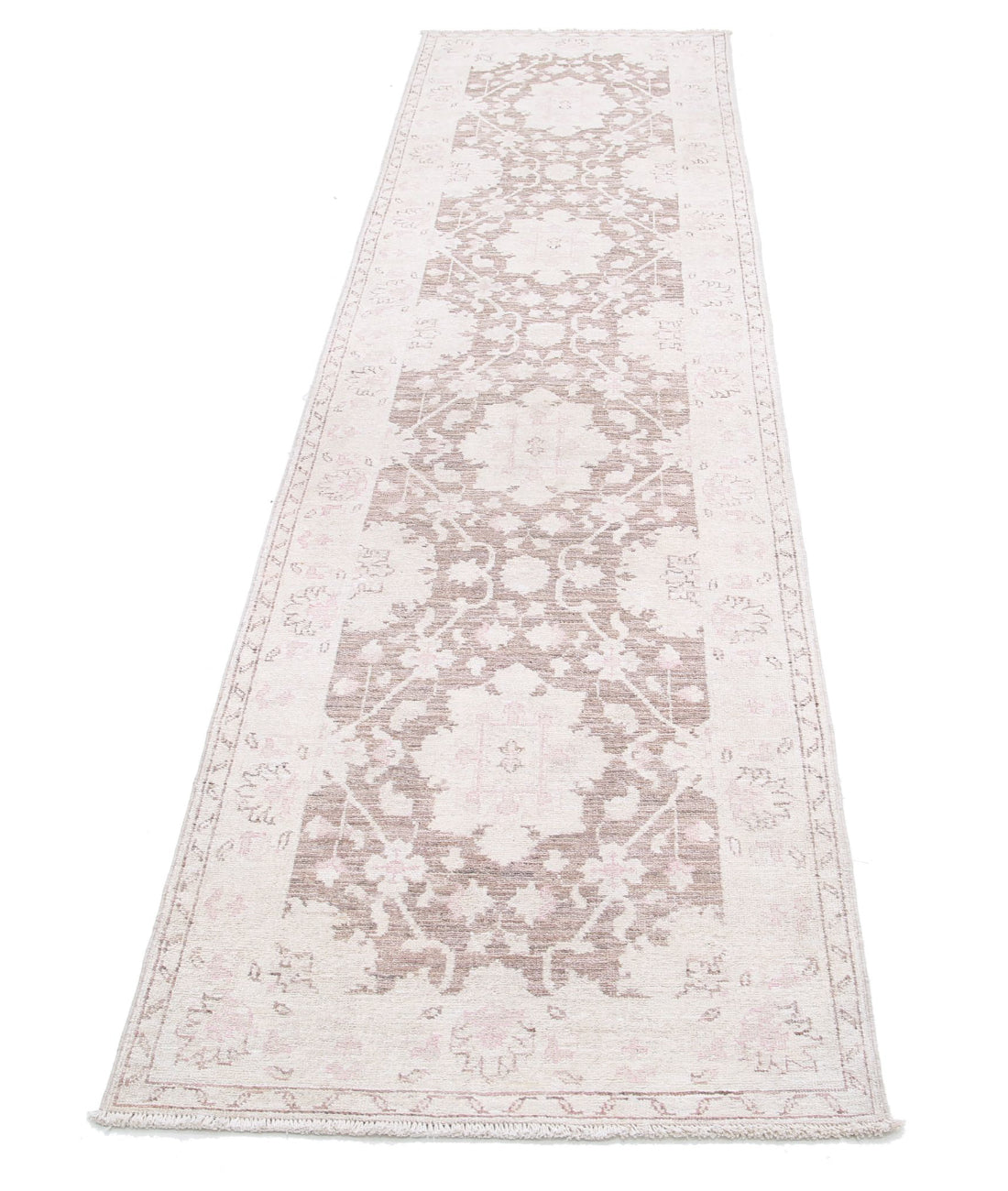 Hand Knotted Serenity Wool Rug - 2'7'' x 10'4'' 2'7'' x 10'4'' (78 X 310) / Brown / Ivory