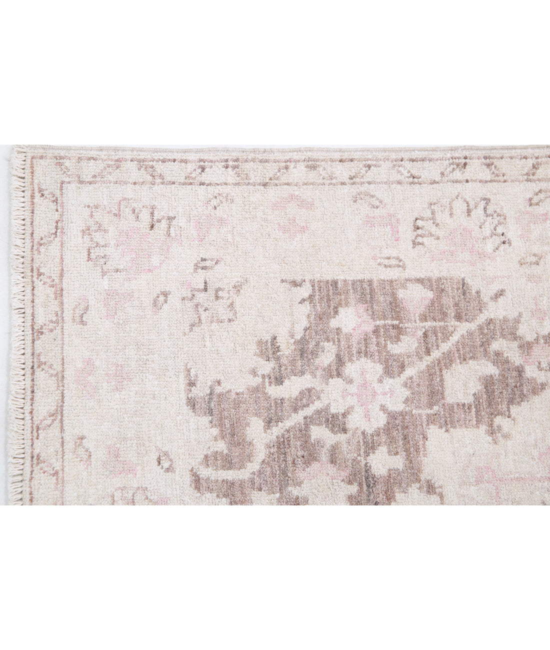 Hand Knotted Serenity Wool Rug - 2'7'' x 10'4'' 2'7'' x 10'4'' (78 X 310) / Brown / Ivory