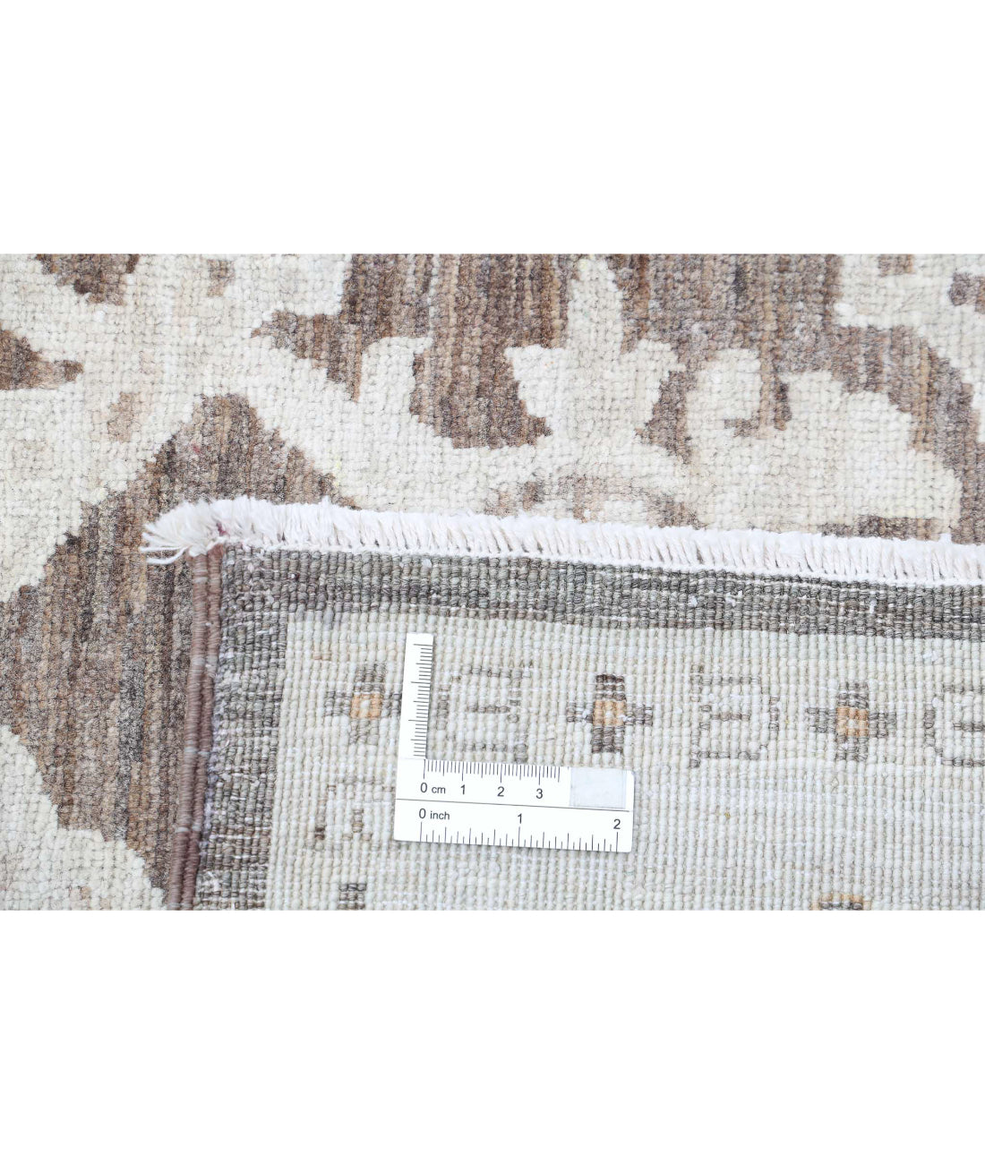 Hand Knotted Serenity Wool Rug - 6'7'' x 12'4'' 6'7'' x 12'4'' (198 X 370) / Brown / Ivory