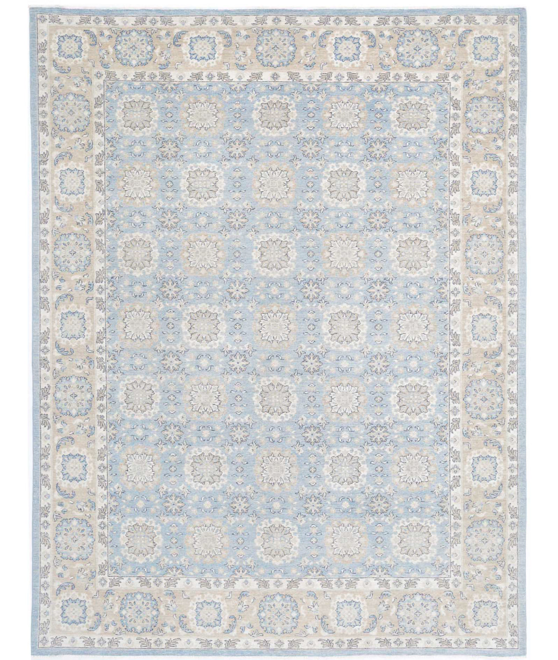 Hand Knotted Serenity Wool Rug - 8&#39;10&#39;&#39; x 11&#39;9&#39;&#39; 8&#39;10&#39;&#39; x 11&#39;9&#39;&#39; (265 X 353) / Blue / Taupe