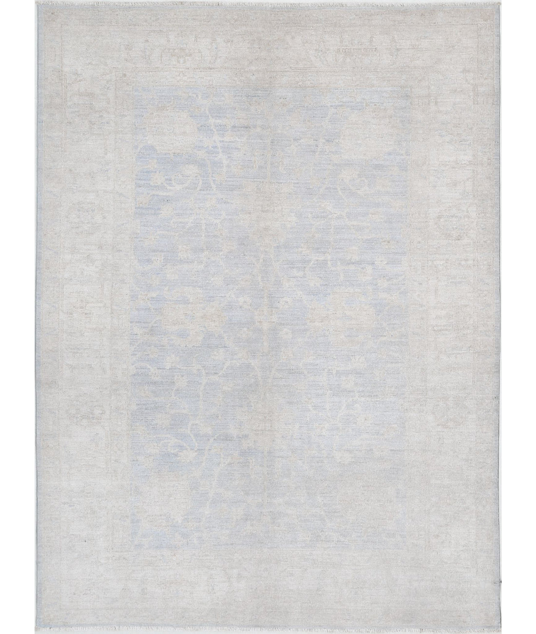 Hand Knotted Serenity Wool Rug - 4&#39;10&#39;&#39; x 6&#39;8&#39;&#39; 4&#39;10&#39;&#39; x 6&#39;8&#39;&#39; (145 X 200) / Blue / Ivory