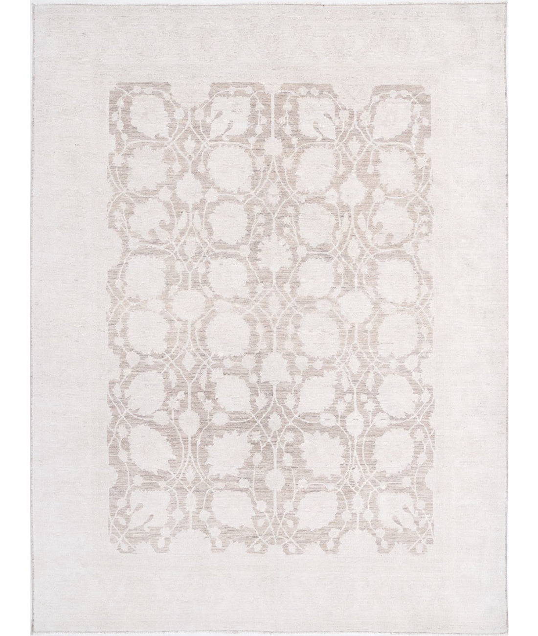 Hand Knotted Serenity Wool Rug - 8'7'' x 11'3'' 8'7'' x 11'3'' (258 X 338) / Brown / Ivory