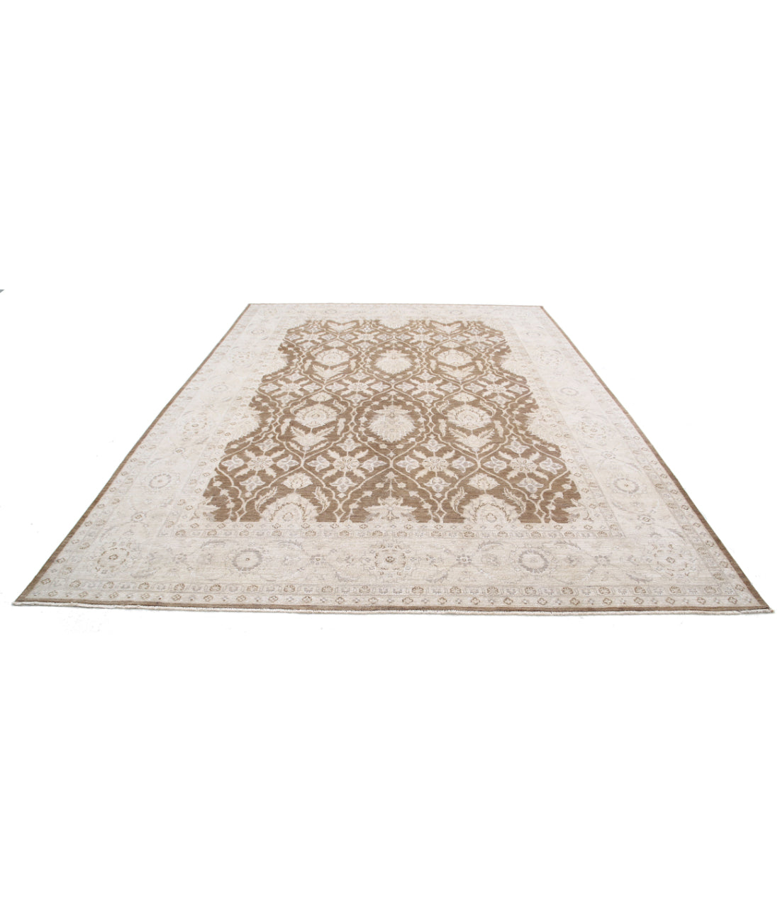 Hand Knotted Serenity Wool Rug - 8'9'' x 12'0'' 8'9'' x 12'0'' (263 X 360) / Brown / Ivory