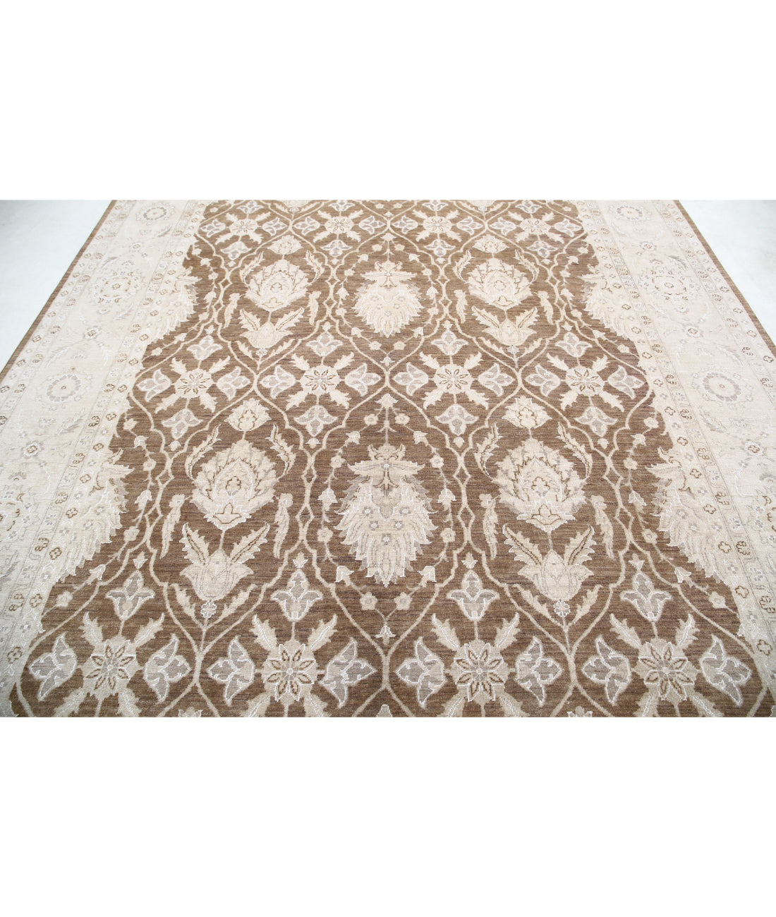 Hand Knotted Serenity Wool Rug - 8'9'' x 12'0'' 8'9'' x 12'0'' (263 X 360) / Brown / Ivory