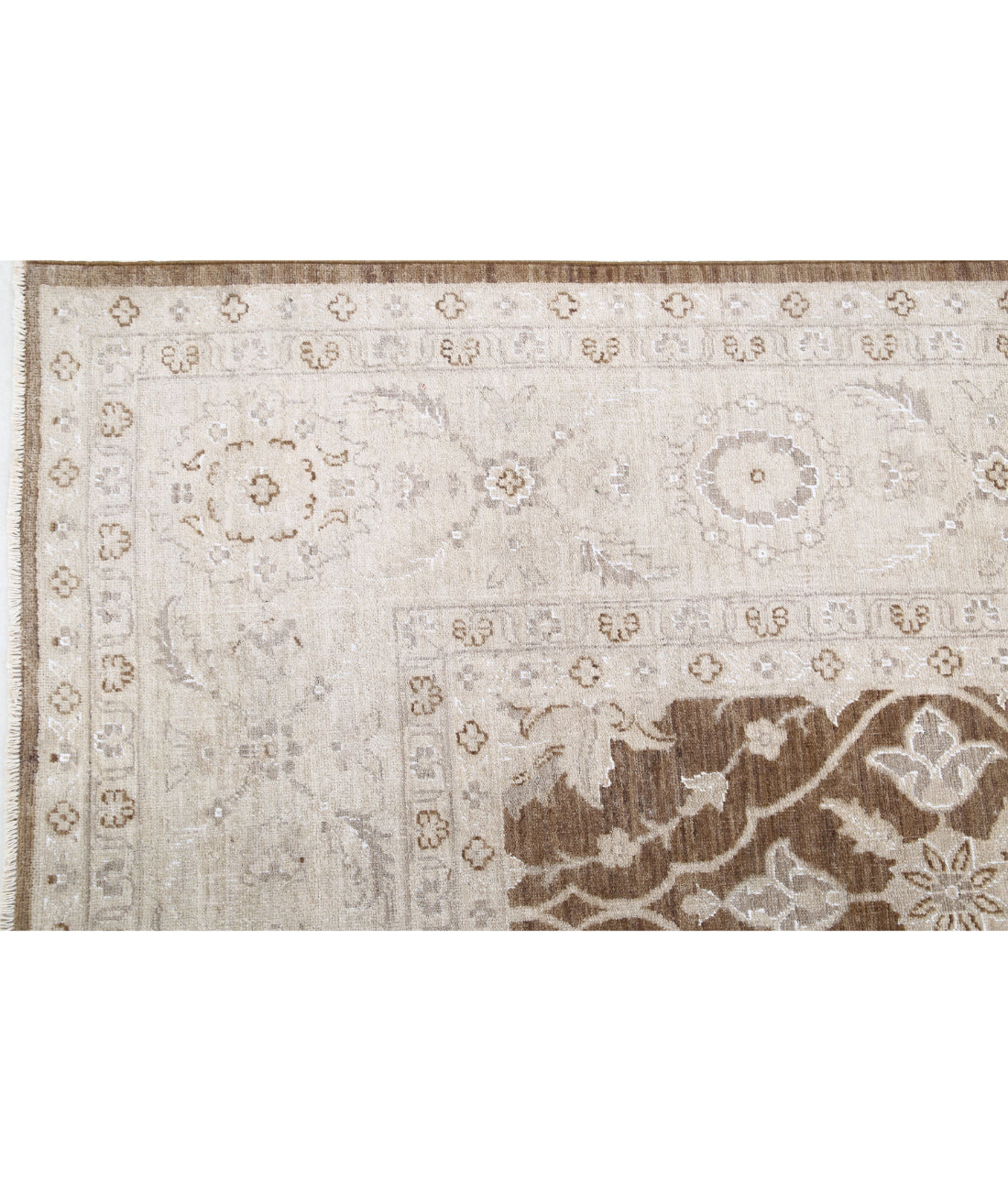 Hand Knotted Serenity Wool Rug - 8'9'' x 12'0'' 8'9'' x 12'0'' (263 X 360) / Brown / Ivory